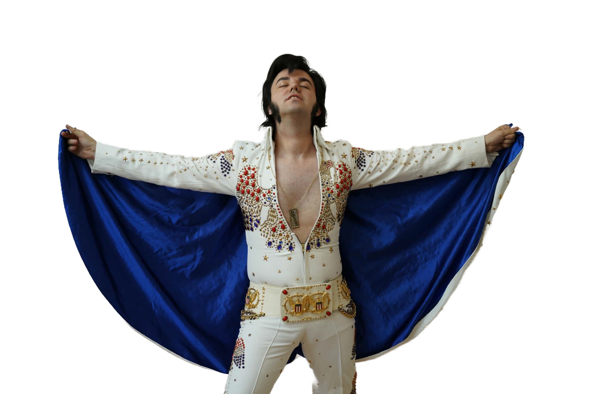 Deon Symo as Elvis, tribute singer in Adelaide