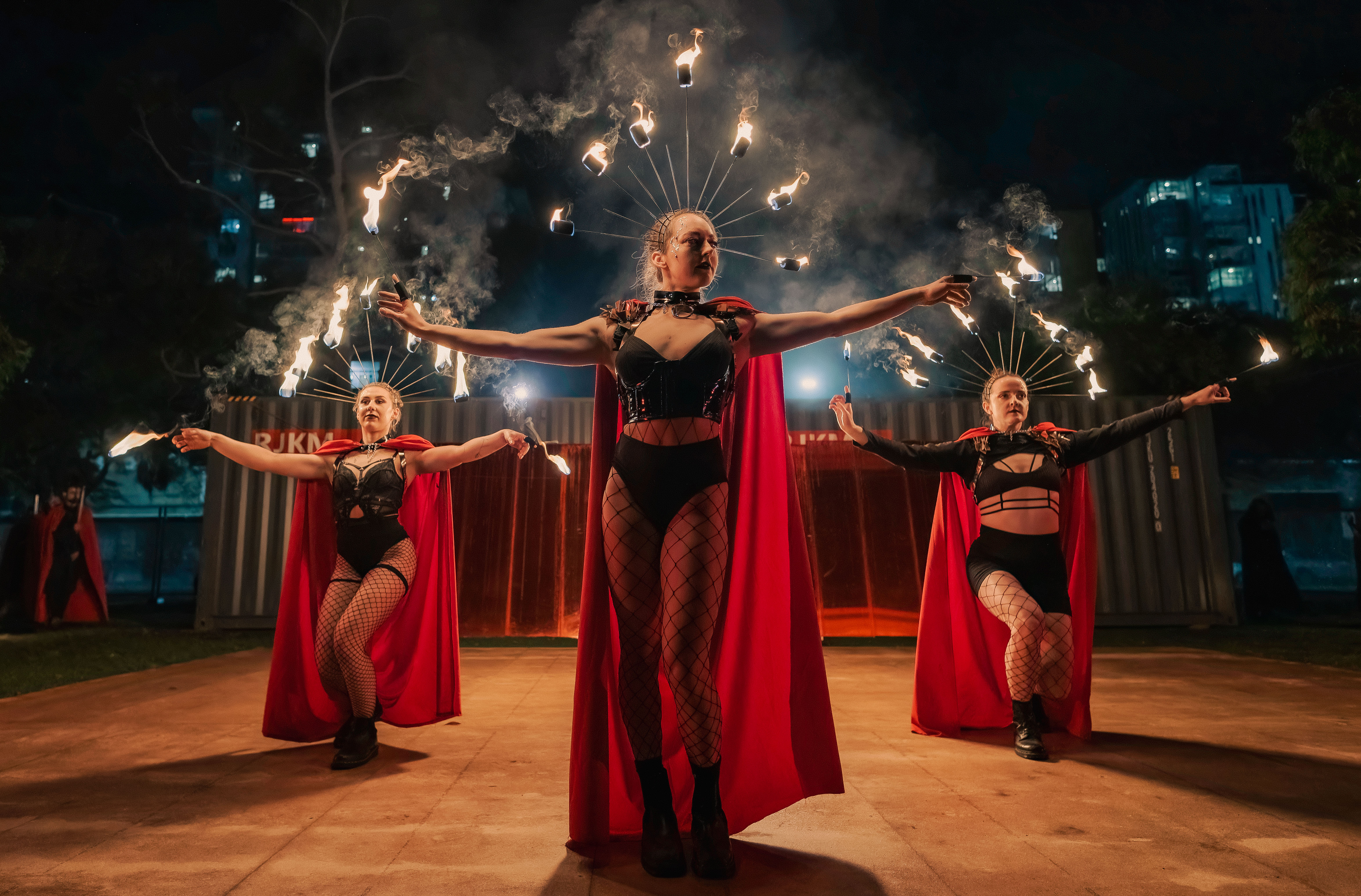 Dragon Mill, fire performer in Adelaide