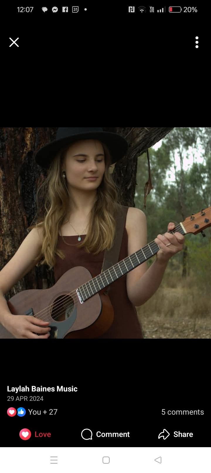 Laylah Baines, singer-songwriter in Albury