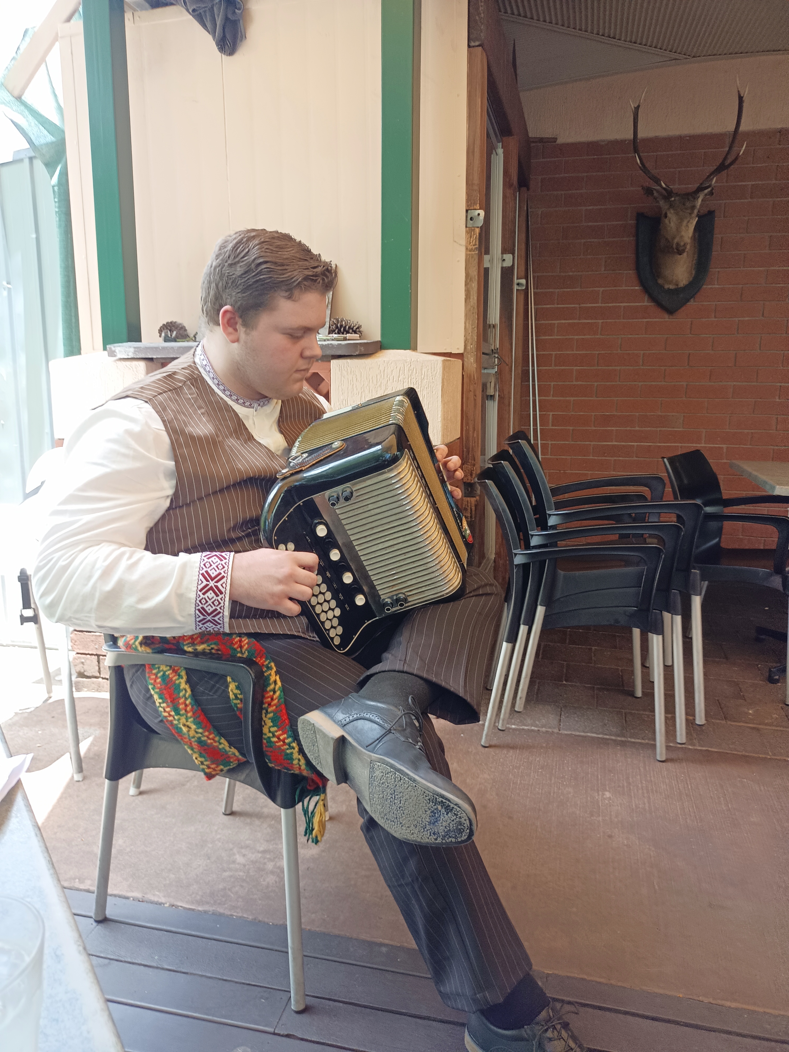 Darcy Ralph; European hits, accordion player in Brisbane