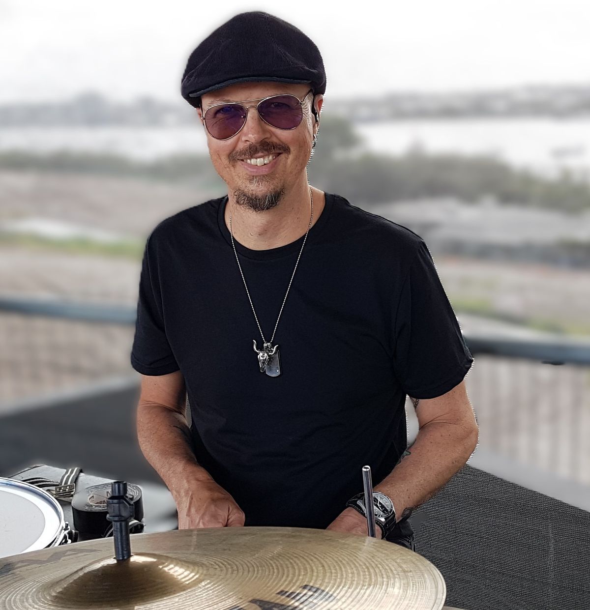Billy Bakos, drummer in Brisbane