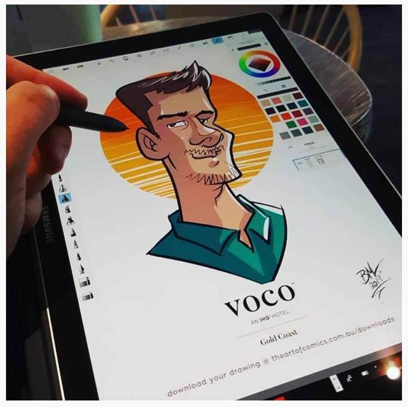 Live Caricature Artist, Australia Wide, caricaturist in Brisbane