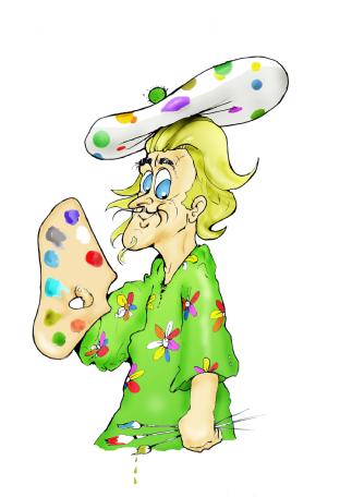 Kevin Lindeberg, caricaturist in Brisbane