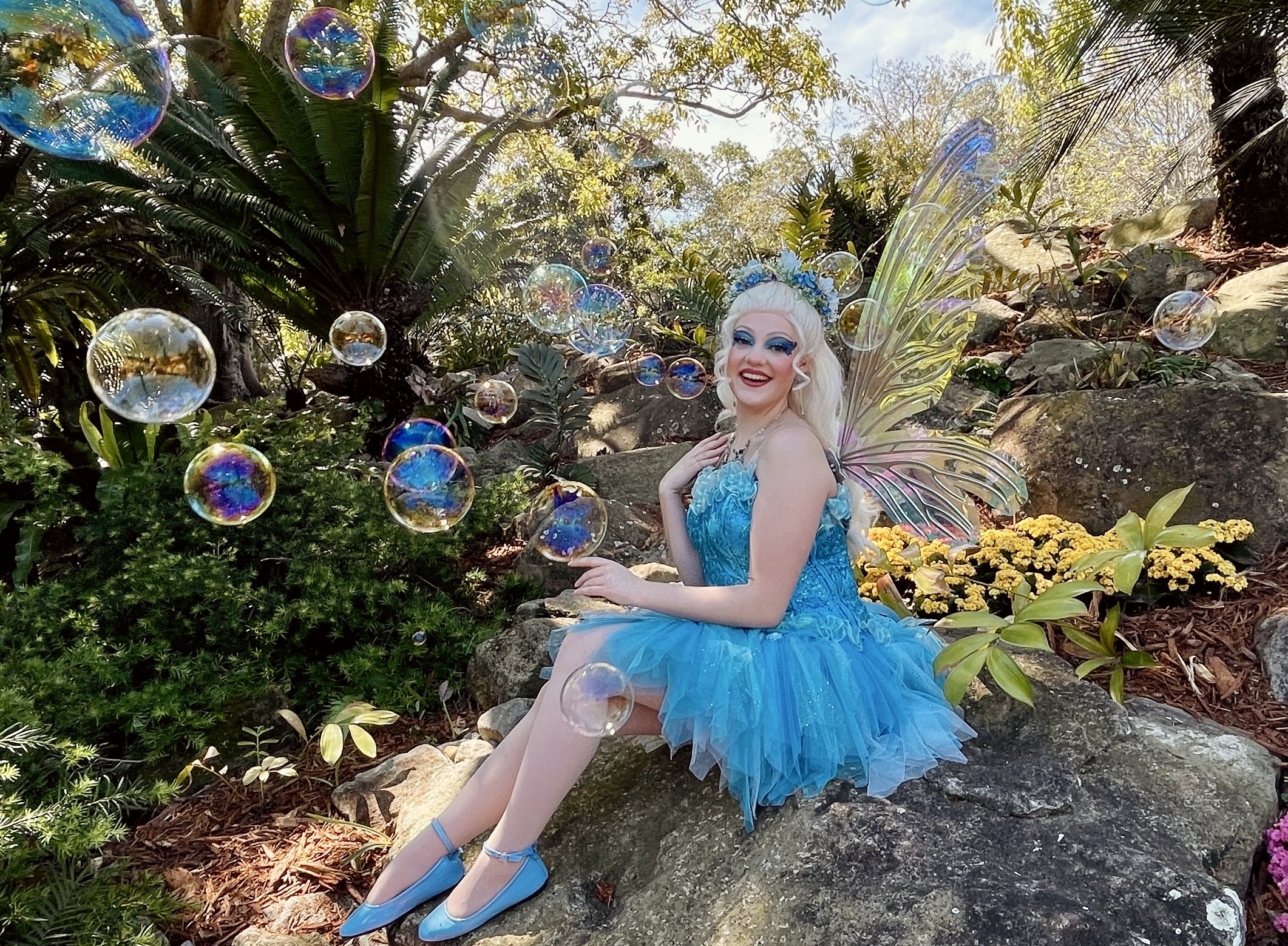 Belle the Bubble Fairy, fairy costume character in Brisbane