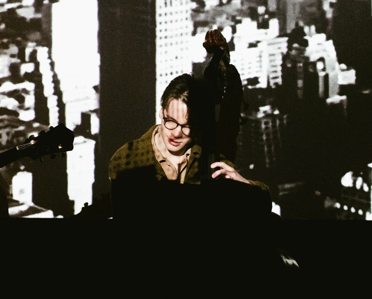 Connor Perkins, double bass player in Brisbane