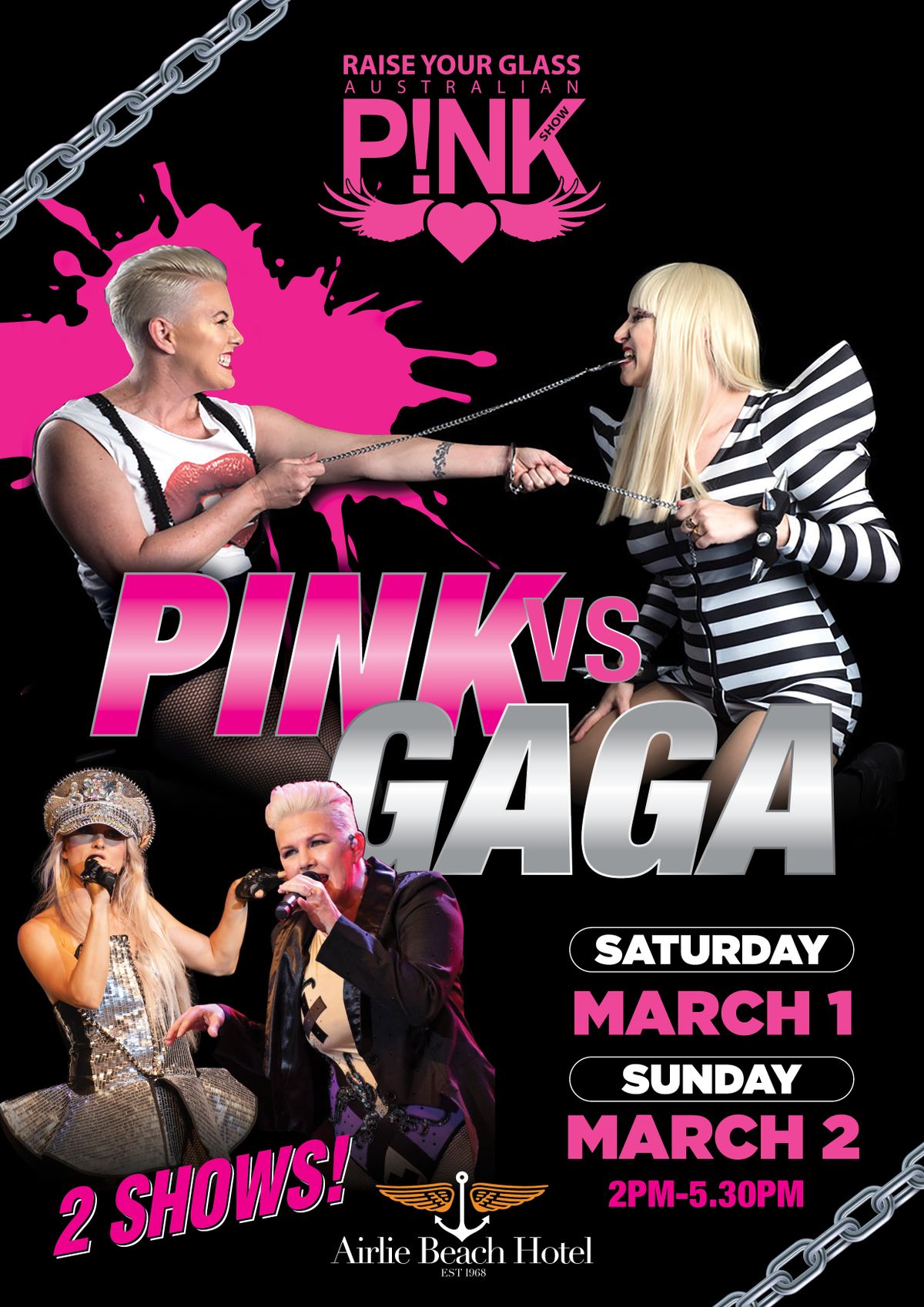 Raise Your Glass: Pink vs Gaga, cover band in Brisbane