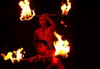 Islander Fire Show, dancer in Brisbane