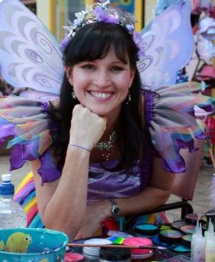 Purplena the Fairy, face painting in Brisbane
