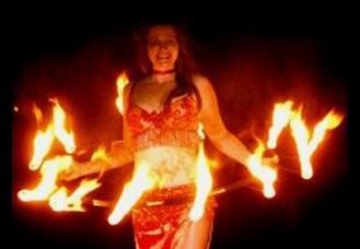 Flaming Hula Hoops, fire performer in Brisbane