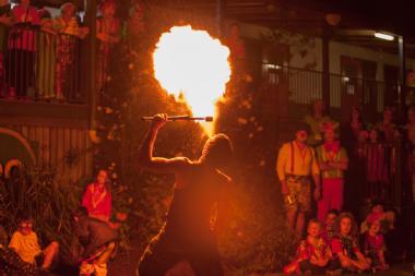 SPUN, fire performer in Brisbane