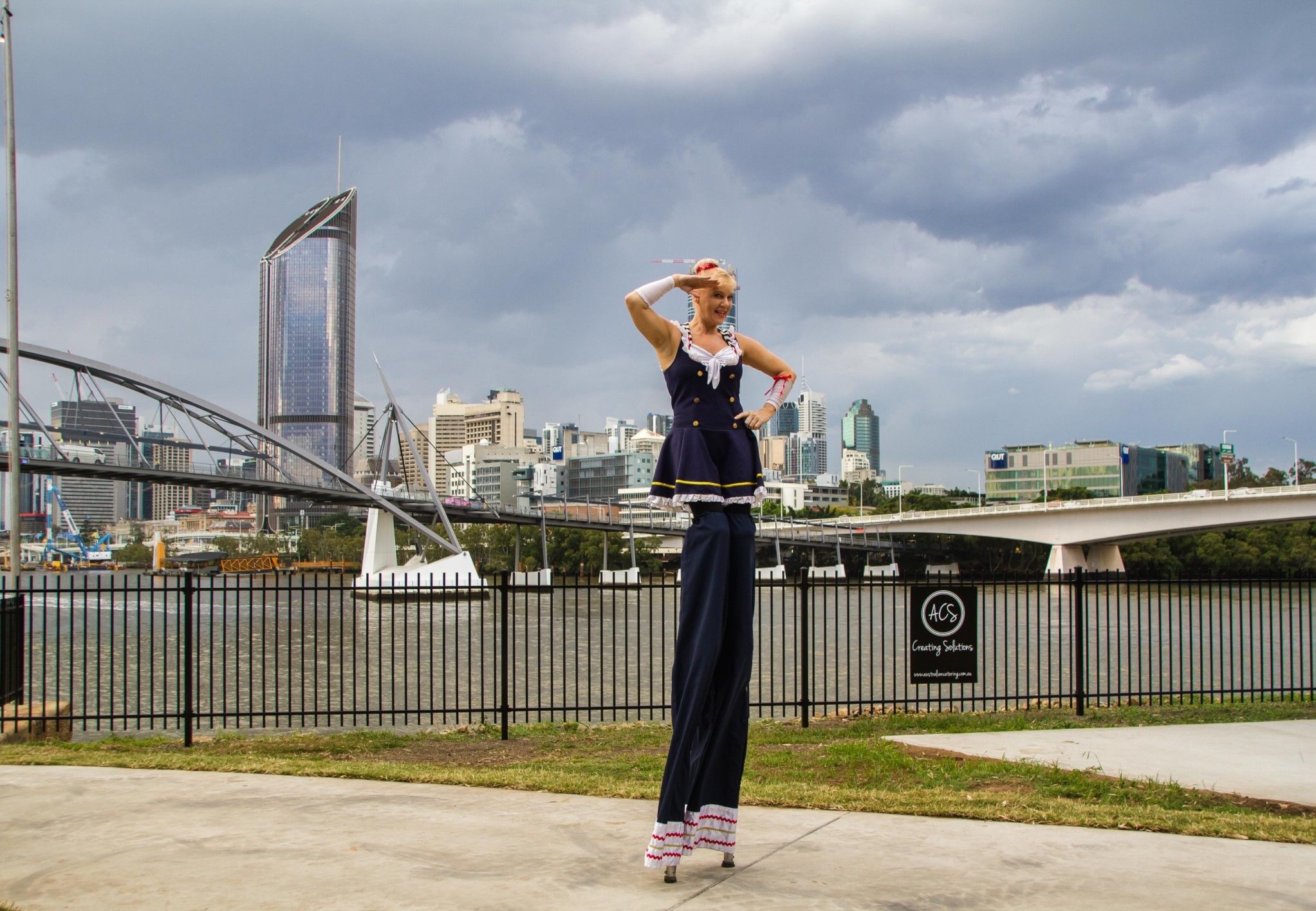 Sailors, roving entertainer in Brisbane