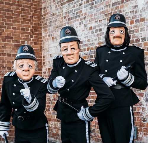 The Mask Family, roving entertainer in Brisbane