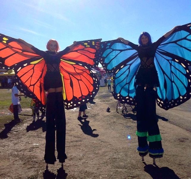Madame Butterflies, stilt walker in Brisbane, photo 3