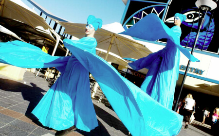 On The Wing, stilt walker in Brisbane