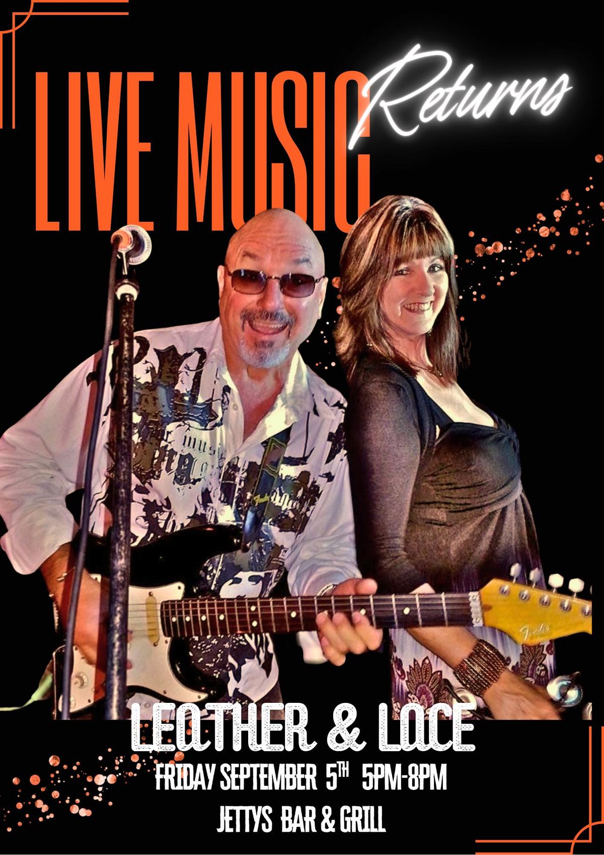 Leather and lace, musical duo in Bunbury