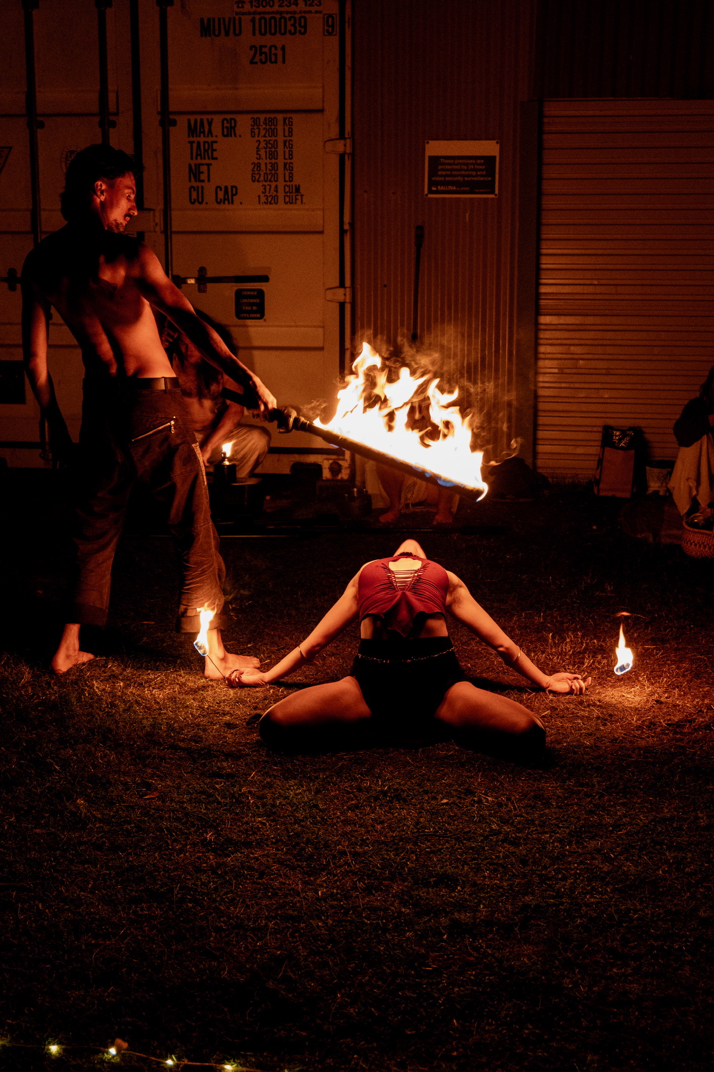 Embers of Us, fire performer in Byron Bay