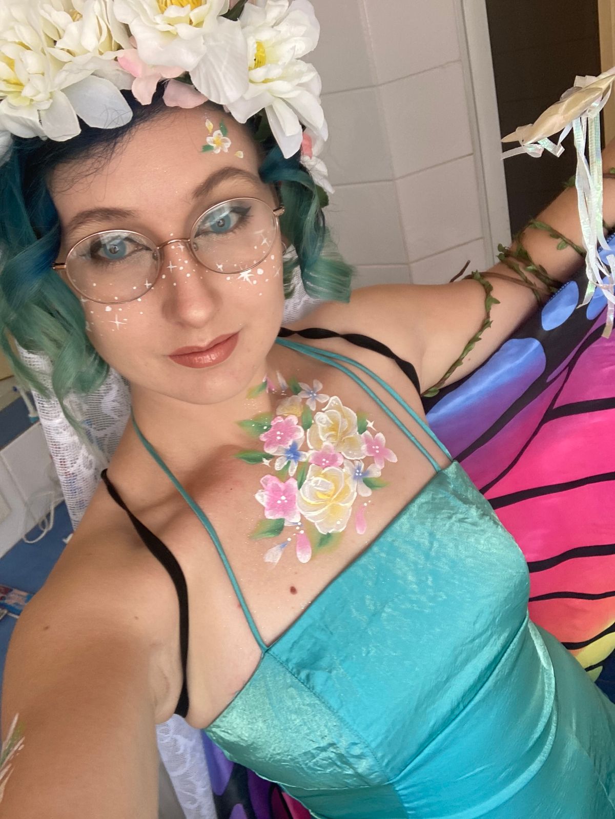 Red Rose Face Painting, live in Caboolture
