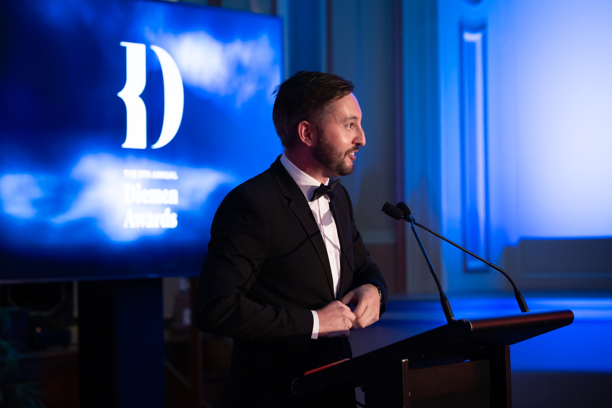 Dylan Hesp, mc-master of ceremonies in Devonport