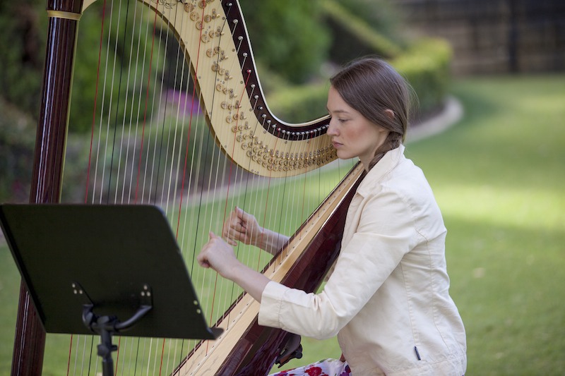 Eliza Bourgault, harp player in Perth, photo 2