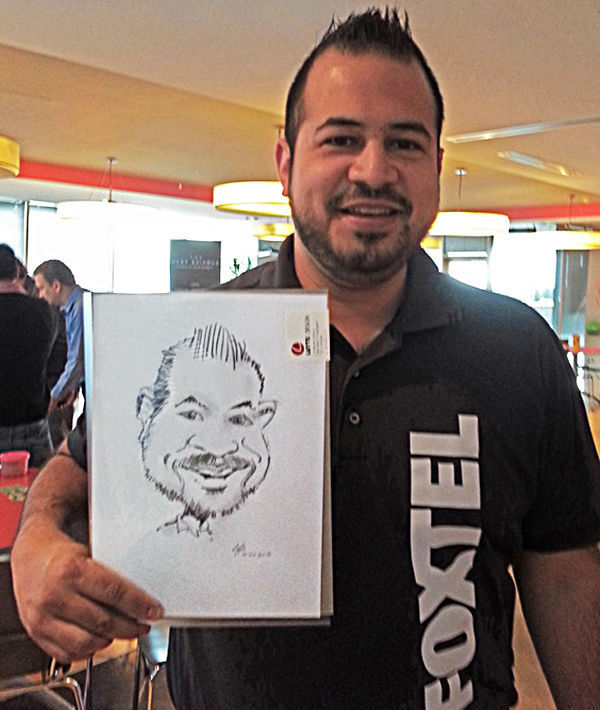 Peter Letts, caricaturist in Gold Coast