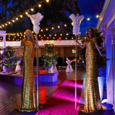 Elegant Tall Ladies, human statue in Gold Coast