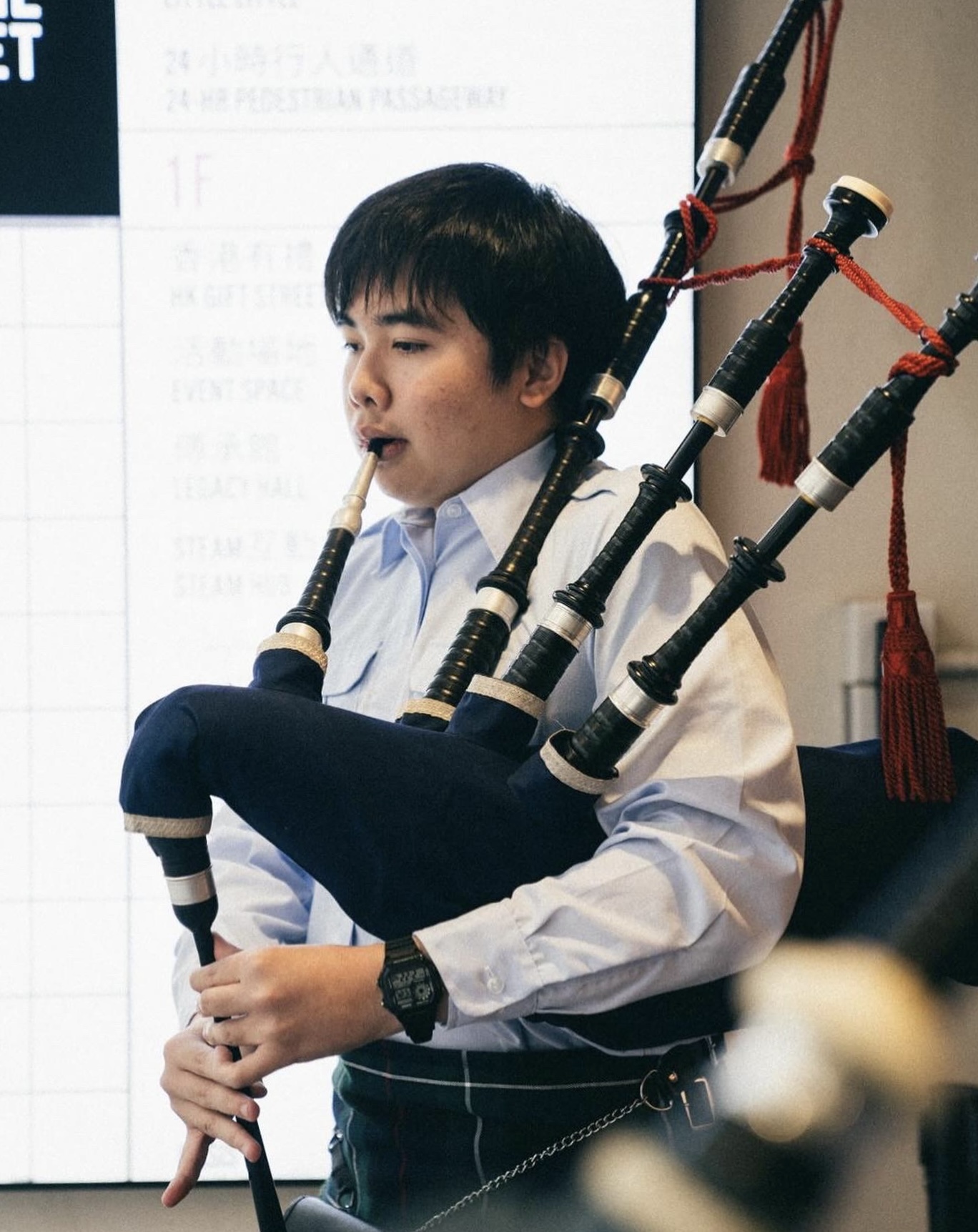 Marcus Lee, bagpiper in Melbourne