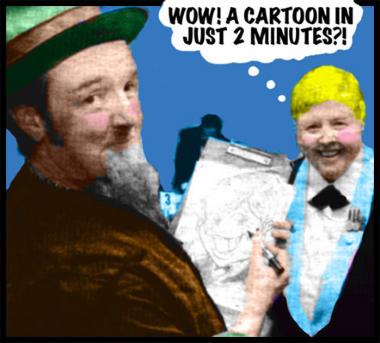 Adrian Oz Osborne, caricaturist in Melbourne