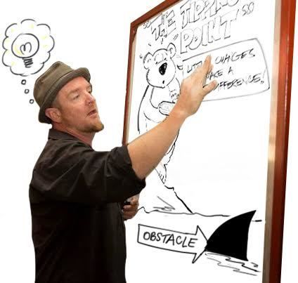 Adrian Oz Osborne, caricaturist in Melbourne, photo 3