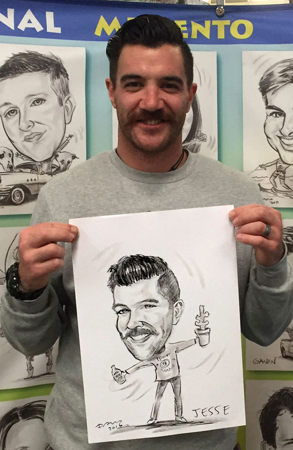 Ivano, caricaturist in Melbourne