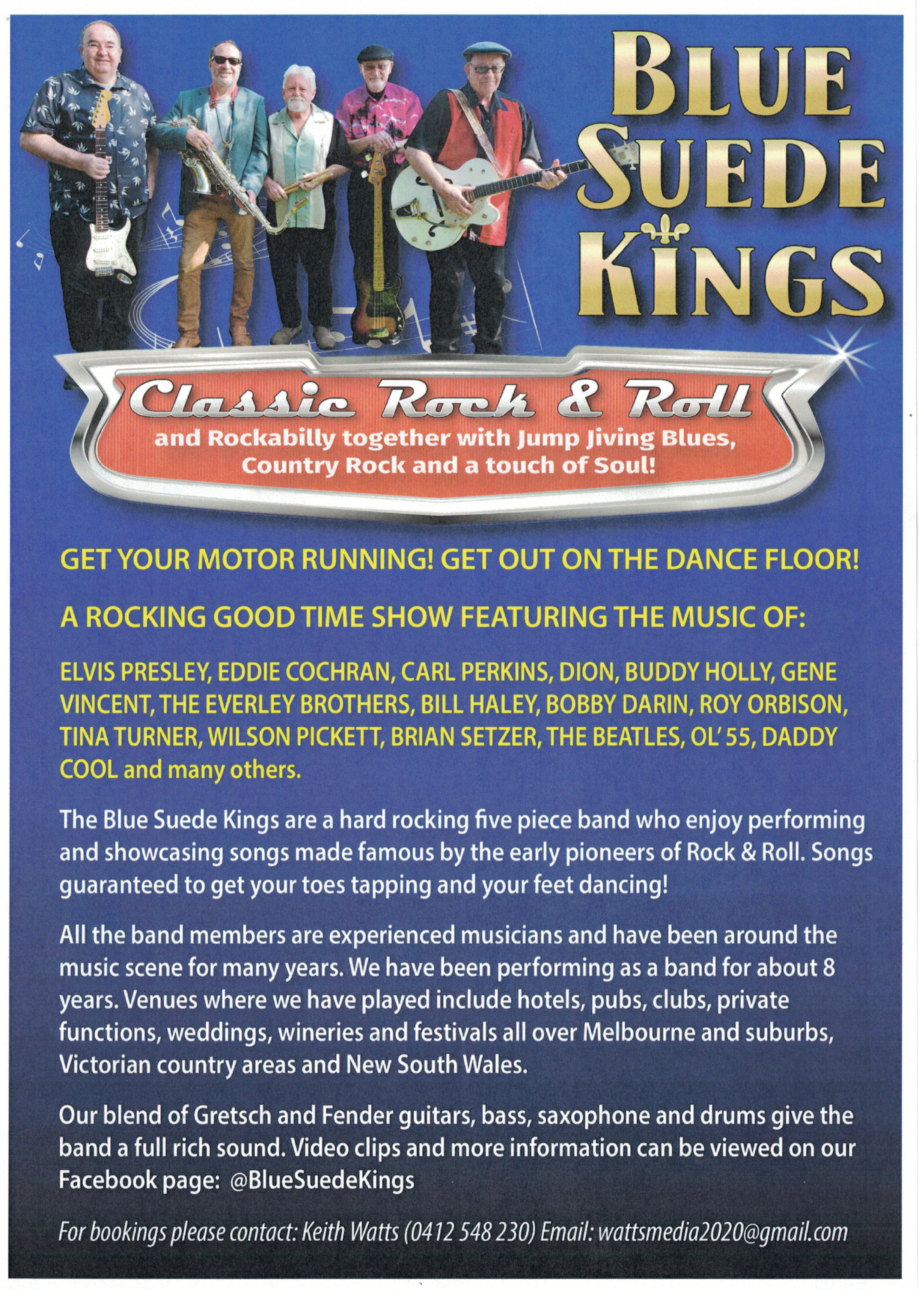 Blue Suede Kings, cover band in Melbourne