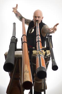 Ganga Giri, didgeridoo player in Melbourne