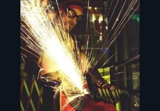 Angle Grinding Show, fire performer in Melbourne