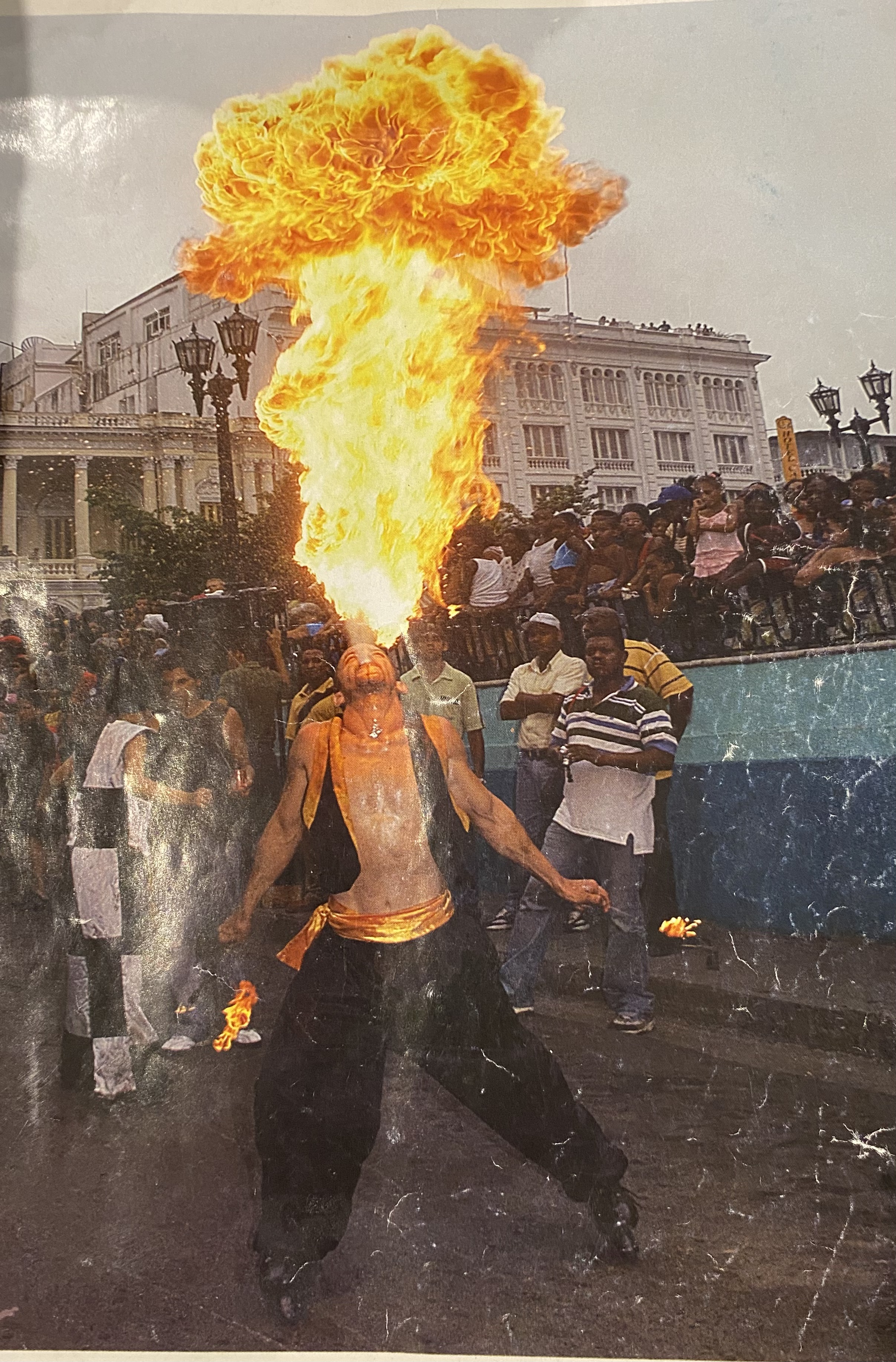 Cuban Dragon, fire performer in Melbourne