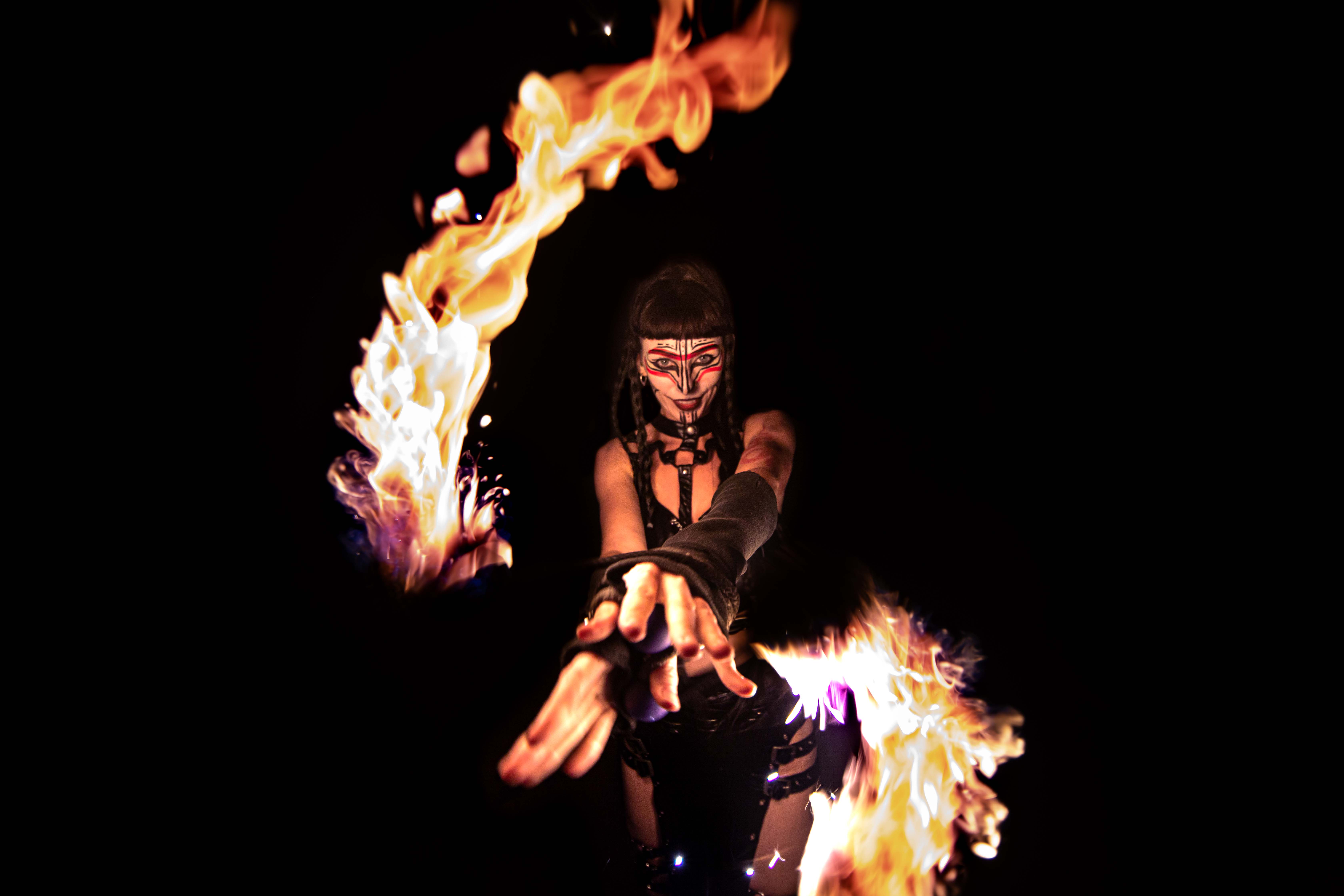 Karina Flow, fire performer in Melbourne