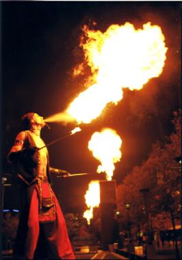Pyrorhythmic, fire performer in Melbourne