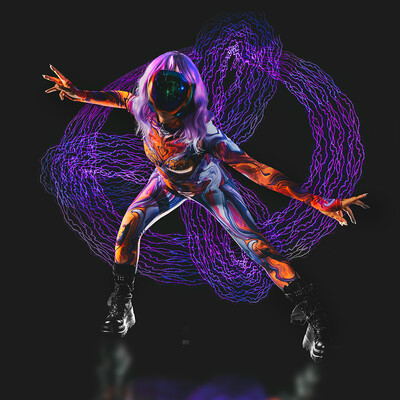 Rhubi Rae Winter, fire performer in Melbourne, photo 2