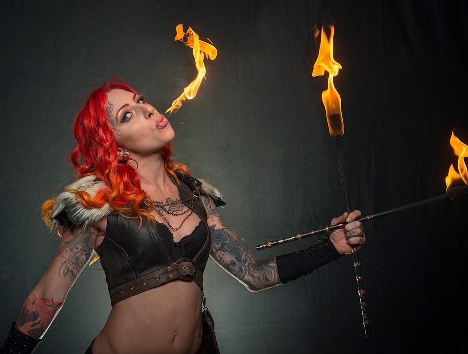 Scarlet Rose, fire performer in Melbourne