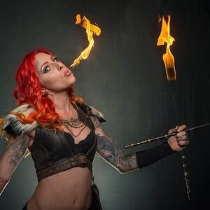 Scarlet Rose, fire performer in Melbourne, photo 2