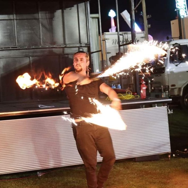 TainFlow, fire performer in Melbourne
