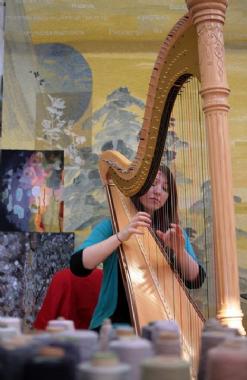 Jess Fotinos, harp player in Melbourne, photo 3