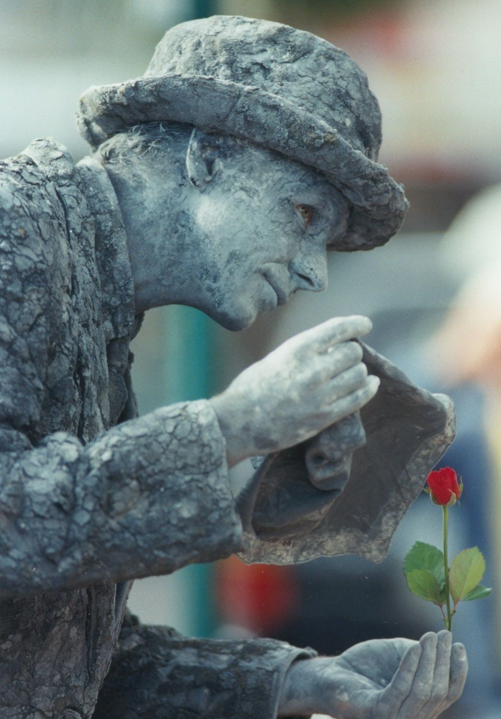 Albert Stone, human statue in Melbourne