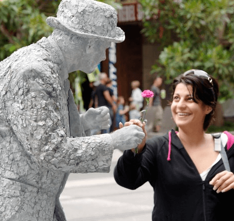 Mr Stone, human statue in Melbourne
