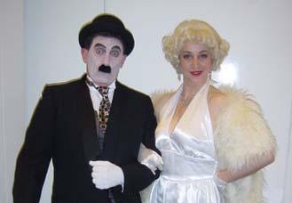 Marilyn and Charlie Chaplin, impersonator in Melbourne