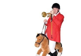 Racing Stewart fanfare trumpet, impersonator in Melbourne