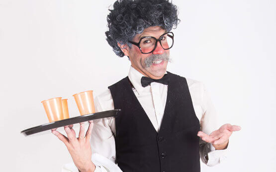 Rummy the Comic Waiter, impersonator in Melbourne