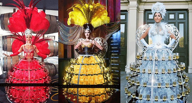 Champagne Dress, roving entertainer in Melbourne