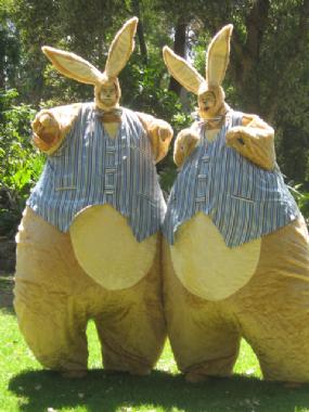 Giant Easter Bunnies, roving entertainer in Melbourne