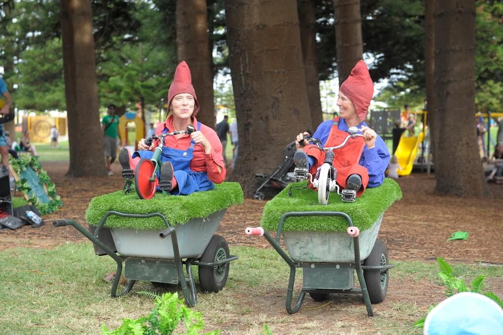 Gnomes, roving entertainer in Melbourne