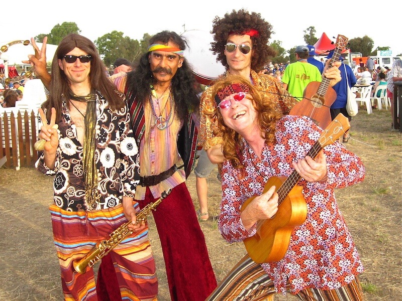 Hippie Power, roving entertainer in Melbourne