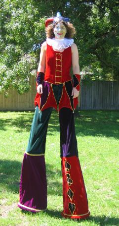 Jo the Jester, roving entertainer in Melbourne